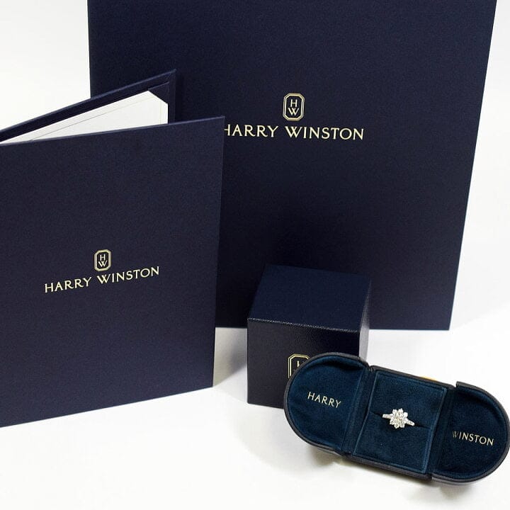 Harry Winston GIA Certified Sunflower Platinum Ring Size #54/ US 6.5