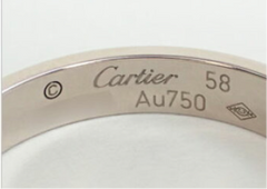 Cartier Mini /Wedding Love Ring 18KT White Gold #58/ US 8