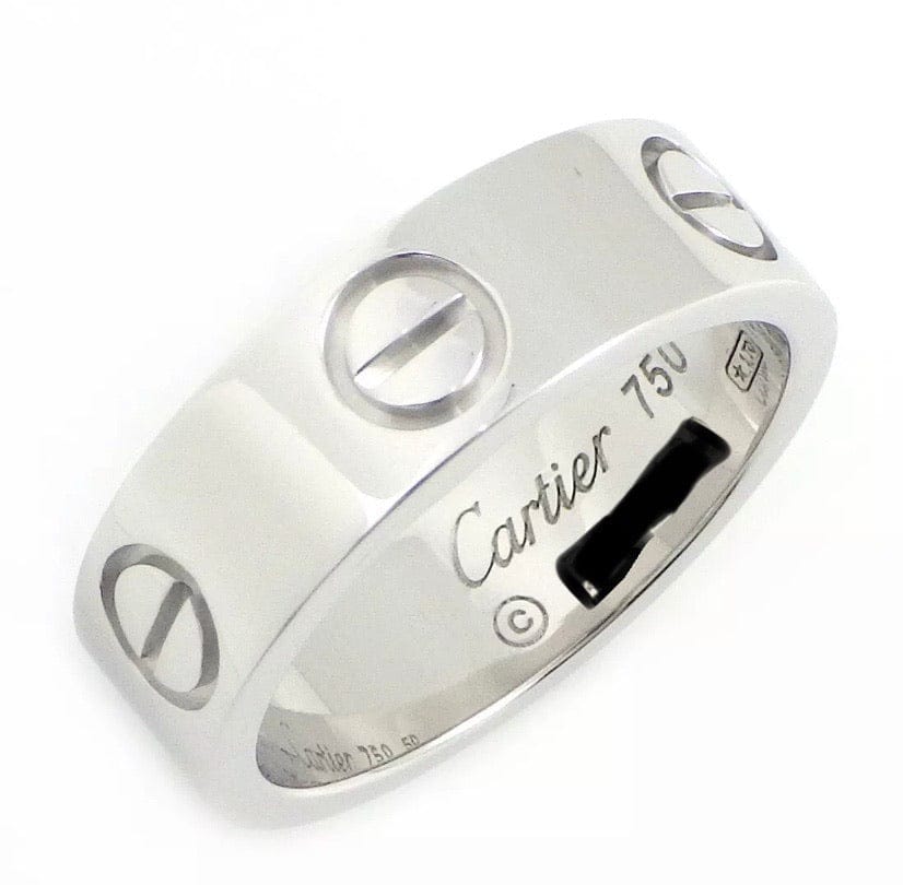 Cartier 18KT White Gold Love Ring #50/ US 5