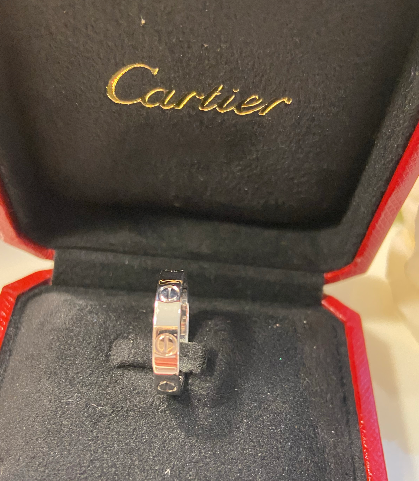 Cartier Mini/ Wedding Love Ring 18KT White Gold #52/6