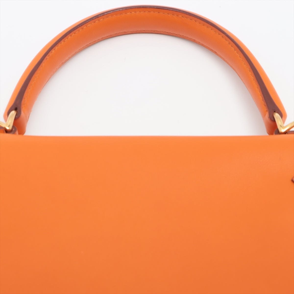HermÃ¨s Kelly 28 Taurrilon Clemence Orange Leather Gold Hardware Bag Satchel