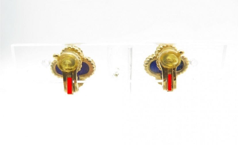 Van Cleef & Arpels Lapis Lazuli 18Kt Yellow Gold Earrings
