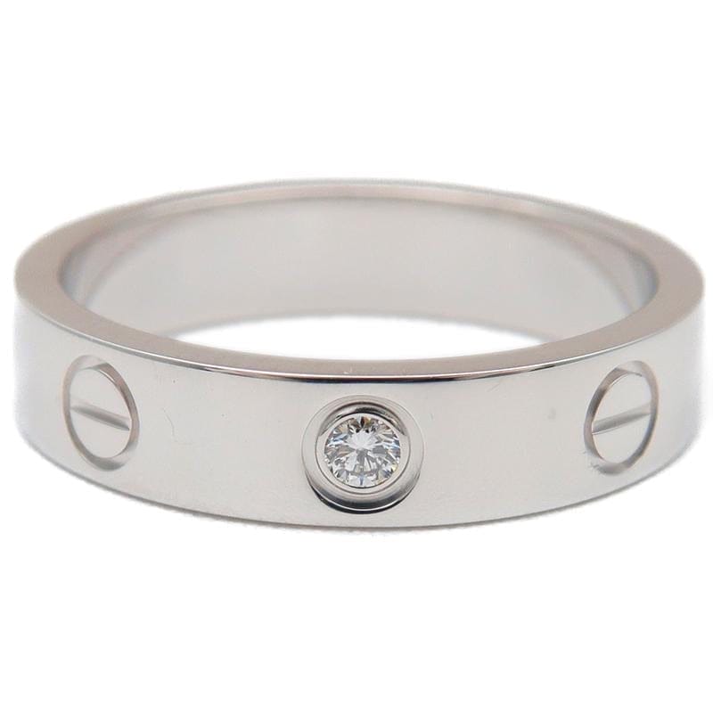 Cartier 1P Diamond 18KT Gold Mini Love Ring
