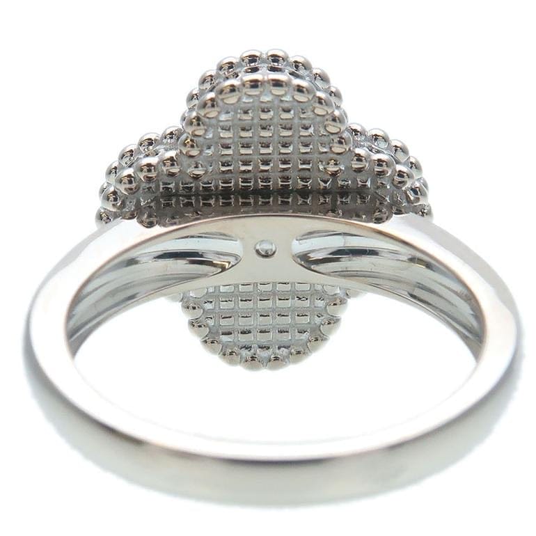 Van Cleef & Arpels Diamond Mother of Pearl Alhambra Ring Size 51/ US 5.5