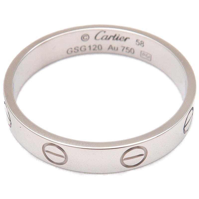 Cartier Mini Wedding Love Ring 18KT White Gold #58/ US 8