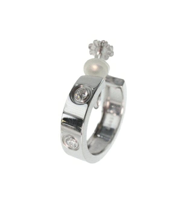 Cartier 6P Diamond 18KT White Gold Love Earrings