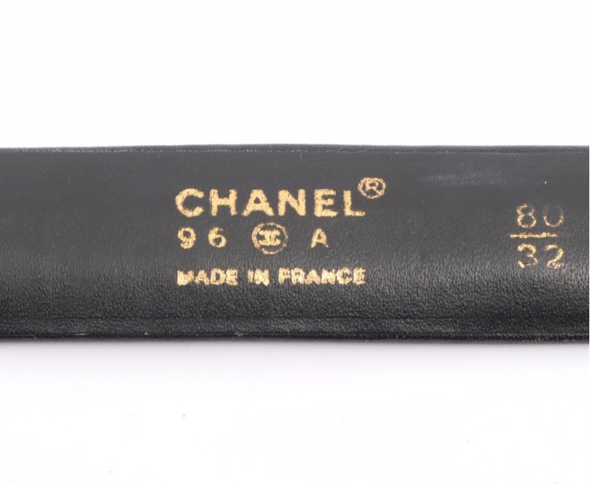 CHANEL CC CoCo Quilted Black Leather Gold Hardware Belt