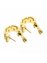 Cartier Maillon Panthere 3 Row Diamond 18KT Yellow Gold Earrings