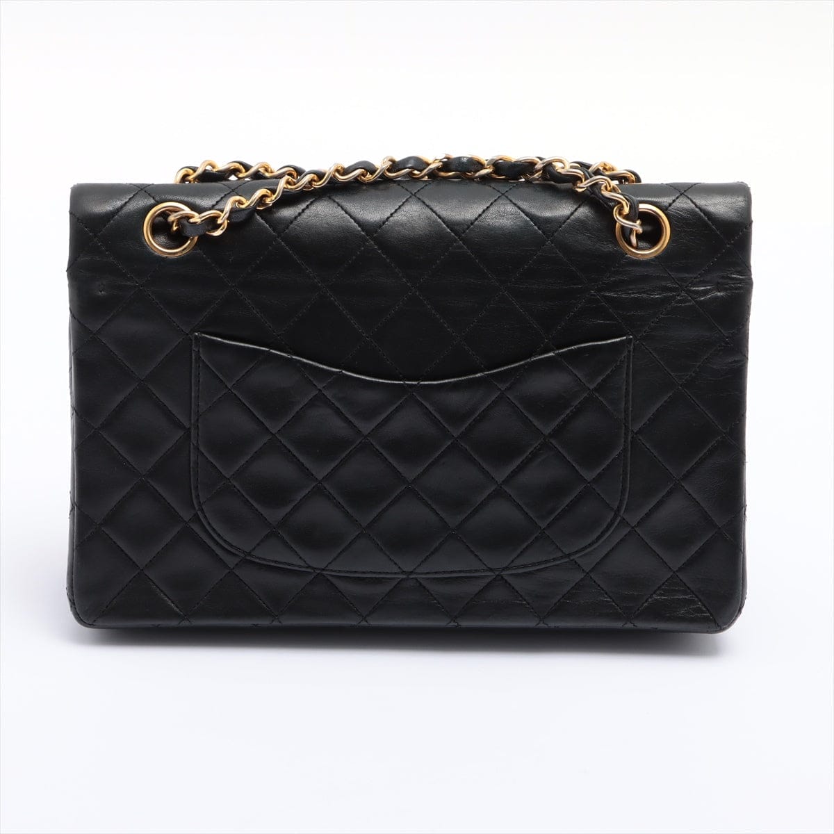 CHANEL Vintage Black Lambskin GHW Double Flap Bag