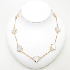 Van Cleef & Arpels Pure Alhambra Mother of Pearl 9 Motif Necklace