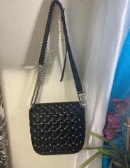 Bvlgari Divaâ€™s Dream Black Quilted w/ Studs Crossbody Handbag