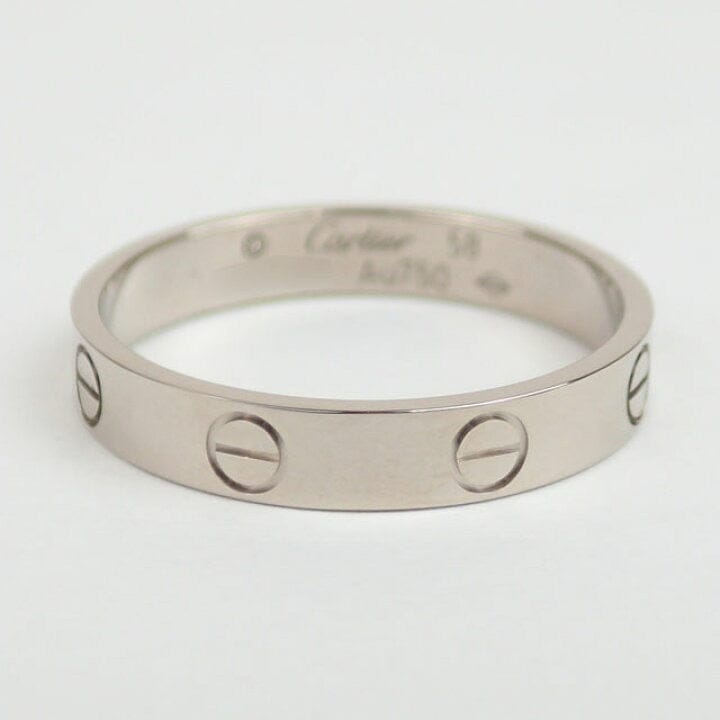 Cartier Mini /Wedding Love Ring 18KT White Gold #58/ US 8