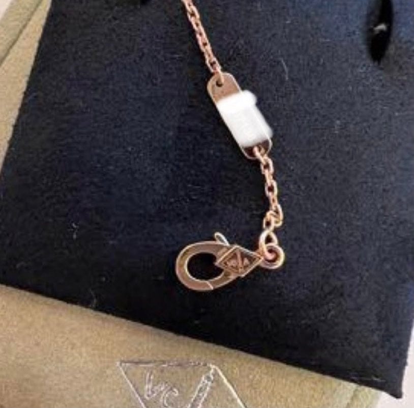 Van Cleef & Arpels Diamond-Paved Rose Gold Vintage Alhambra Necklace