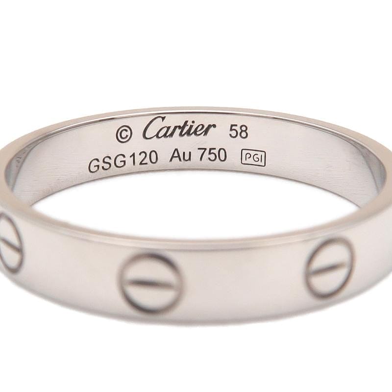 Cartier Mini Wedding Love Ring 18KT White Gold #58/ US 8