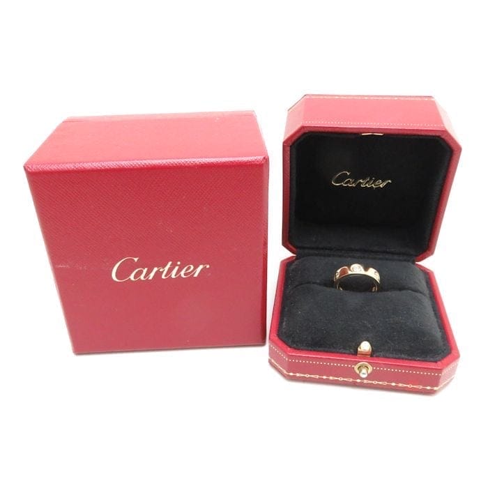 Cartier 3P Diamond 18KT Yellow Gold Love Ring #51
