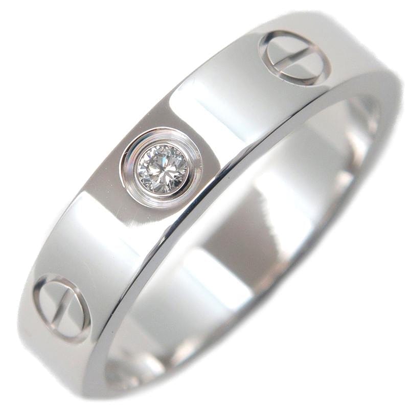 Cartier 1P Diamond 18KT Gold Mini Love Ring