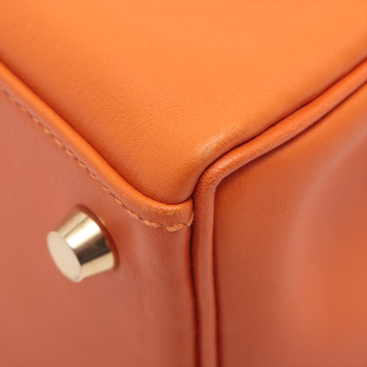 HermÃ¨s Kelly 28 Taurrilon Clemence Orange Leather Gold Hardware Bag Satchel