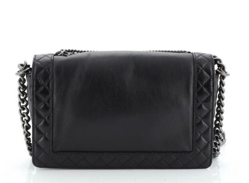 CHANEL Le Boy EnChained Back Lambskin Handbag