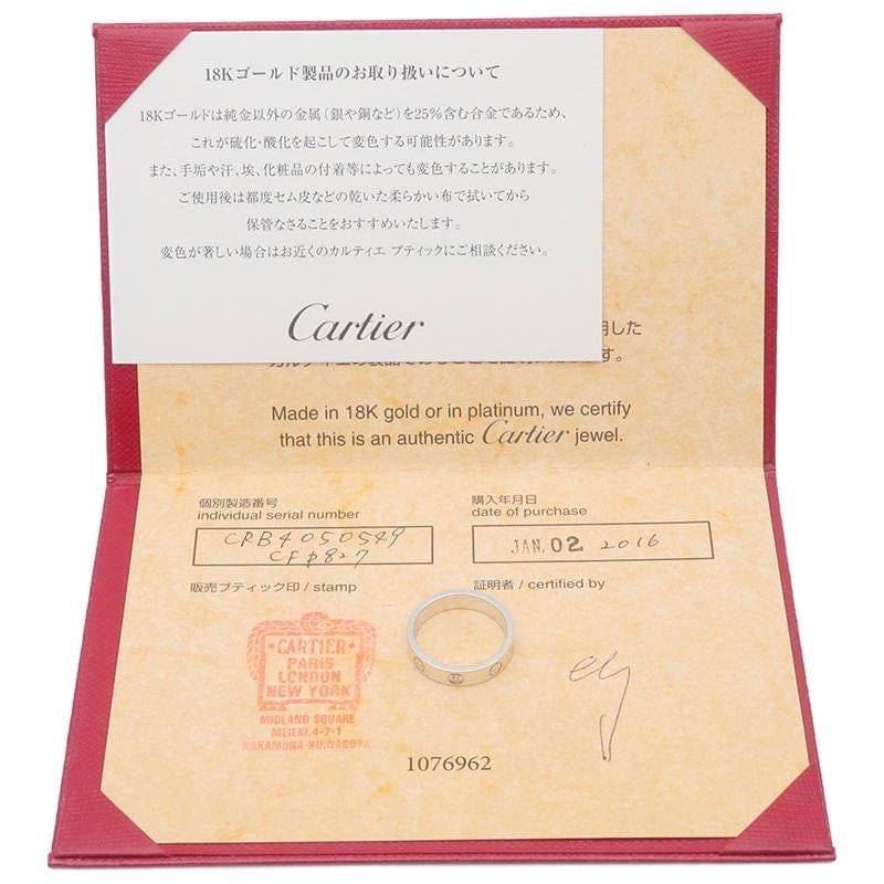 Cartier 1P Diamond 18KT Gold Mini Love Ring