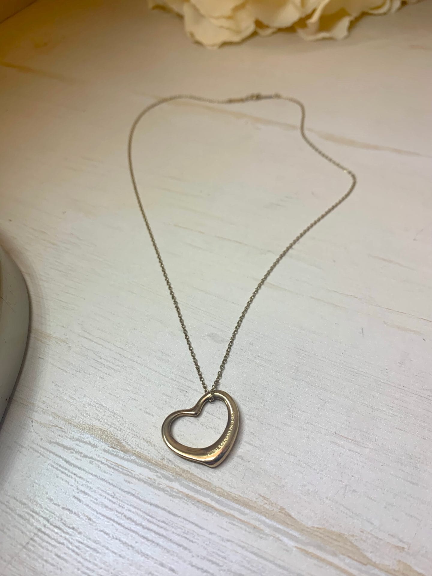 Tiffany 18KT Yellow Gold Elsa Perretti Open Heat Necklace