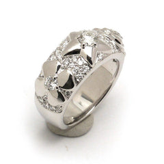 CHANEL Diamond-Paved 3 Symbol 18KT White Gold Ring