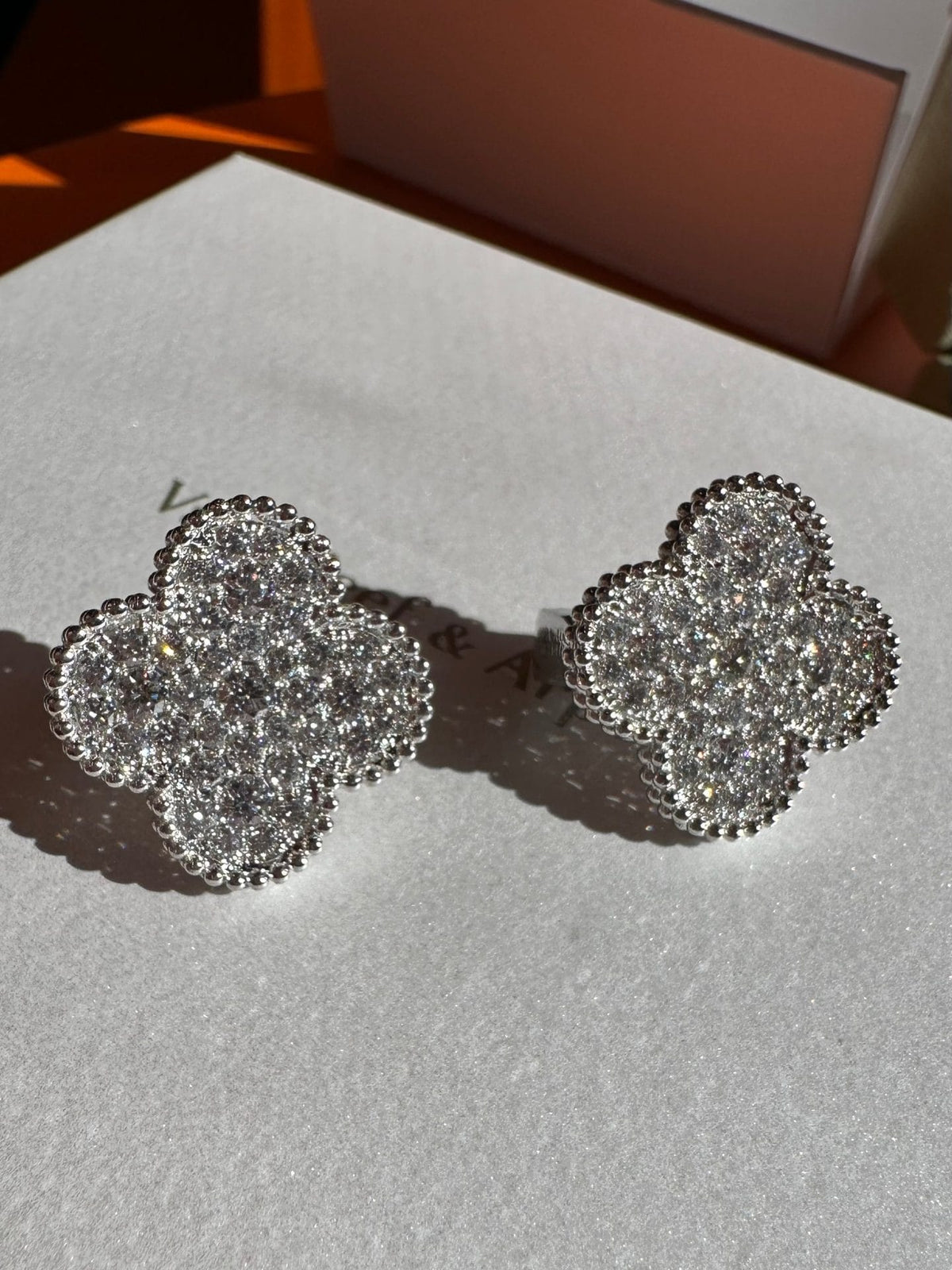Van Cleef & Arpels Diamond-Paved Magic Alhambra Ear Studs