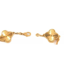 Van Cleef & Arpels Diamond-Paved Guilloche Vintage Alhambra 18Kt Gold Bracelet