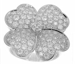 Van Cleef & Arpels Diamond Cosmos Ring, 18KT White Gold, Large Model