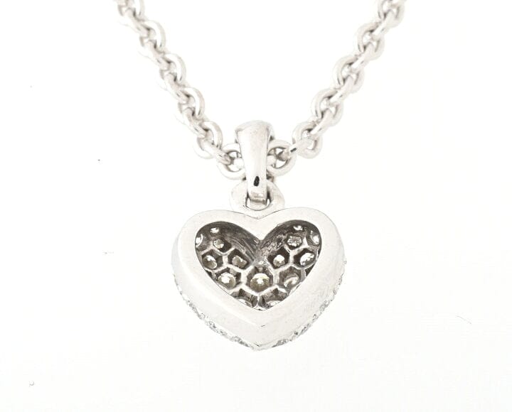 Cartier Full Diamond Paved Heart Necklace