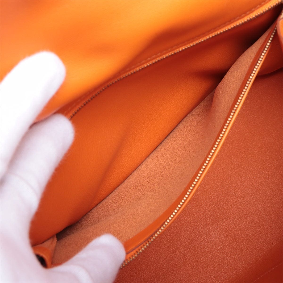 HermÃ¨s Kelly 28 Taurrilon Clemence Orange Leather Gold Hardware Bag Satchel