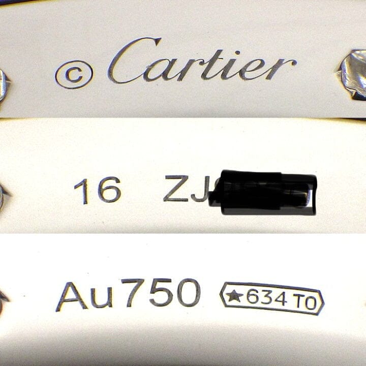 Cartier Diamond-Paved 18KT White Gold Love Bracelet Size #16