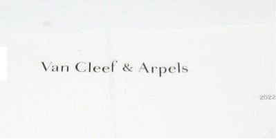 Rare Van Cleef & Arpels Paris Vendome Vintage Alhambra Diamond Blue Porcelain Necklace