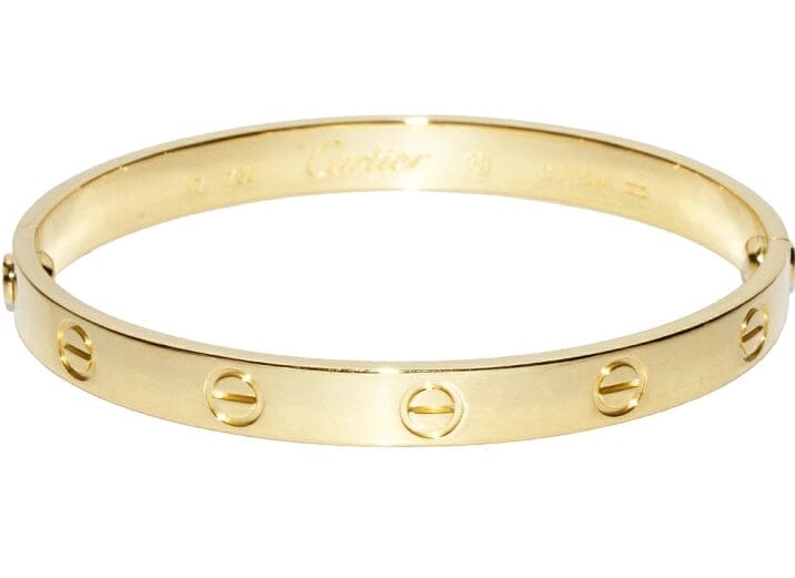 Cartier 18KT Yellow Gold Love Bracelet Size 17 w/ Cert