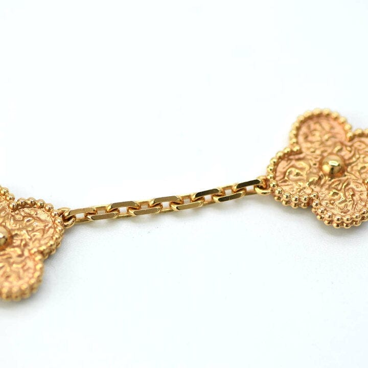 Van Cleef & Arpels Rose Gold Vintage Alhambra 5-Motif Bracelet