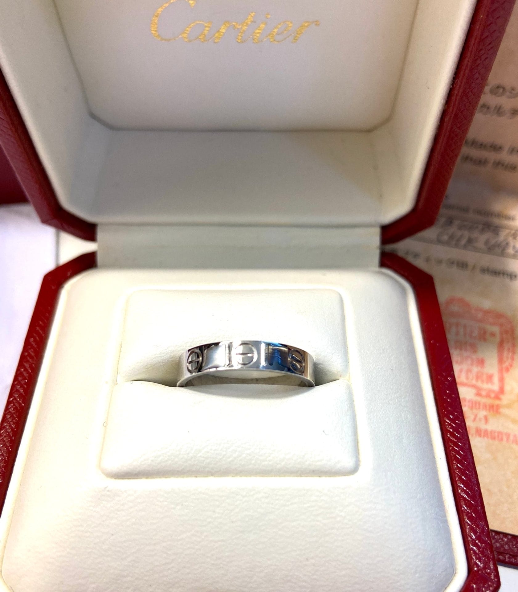 Cartier Mini Love Ring 18KT White Gold #50/ US 5 -5.5
