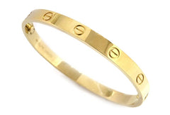 Cartier 18KT Yellow Gold Love Bracelet Size #18 New Screw Model