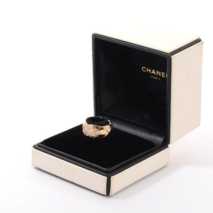 CHANEL Diamond Large CoCo Crush 18KT Yellow Gold Ring Size 55/ 7