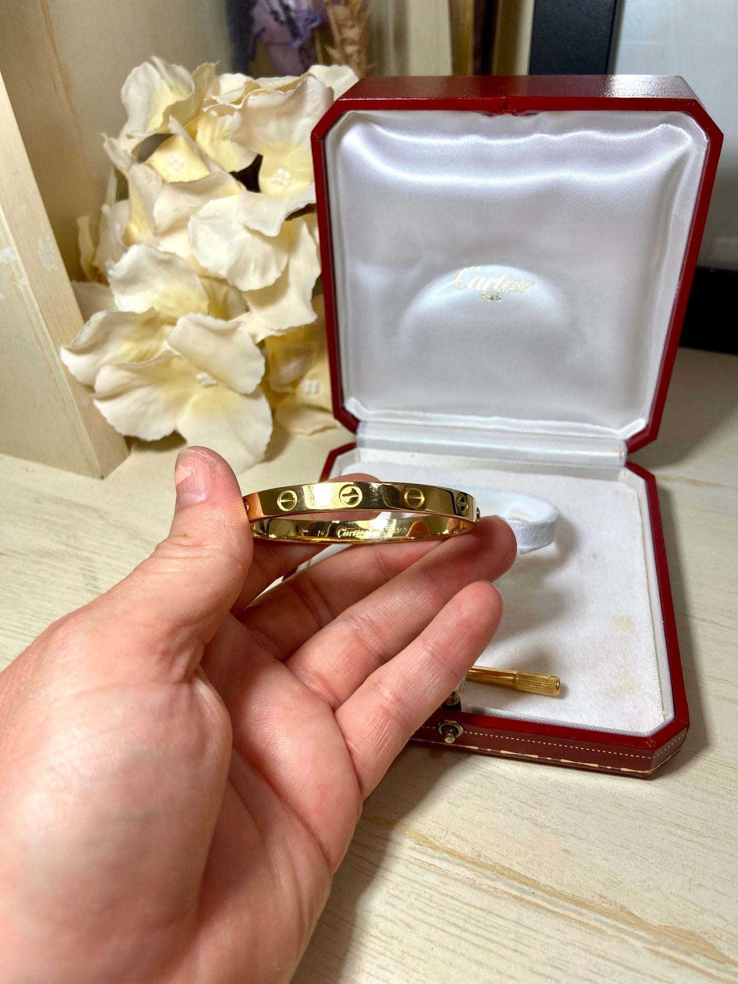 Cartier 18KT Yellow Gold Love Bracelet Size 16