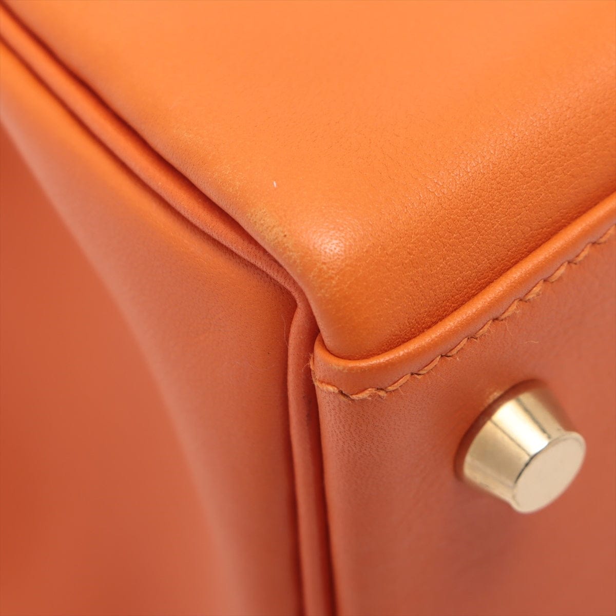 HermÃ¨s Kelly 28 Taurrilon Clemence Orange Leather Gold Hardware Bag Satchel
