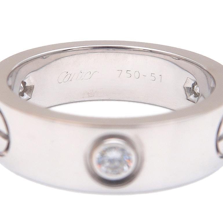Authentic Cartier 3P Diamond Love Ring #51