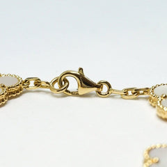 Van Cleef & Arpels (VCA) Vintage Alhambra Mother of Pearl 5 Motif Bracelet