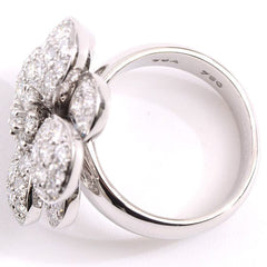 Van Cleef & Arpels VCA Diamond Cosmos Flower High-Jewelry 18KT Gold Ring
