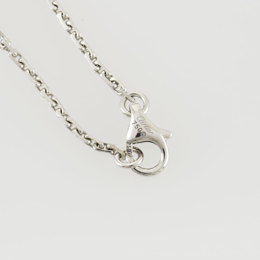 Cartier Diamond Love Disc / Circle Pendant Necklace