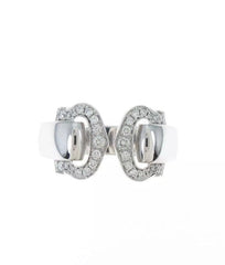 Cartier C de Cartier Logo 2C Diamond Paved Ring #49