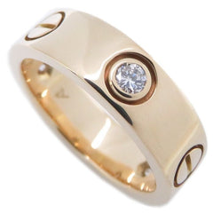 Cartier 3P Diamond 18KT Yellow Gold Love Ring #51