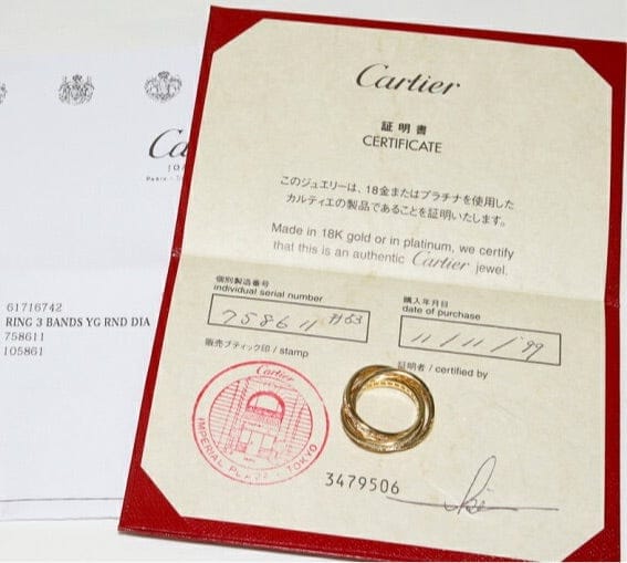 Cartier Diamond-Paved Trinity Rolling Ring US Size 8
