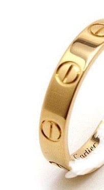Cartier Mini/ Wedding 18KT Rose Gold Love Ring Size 55/ US 7