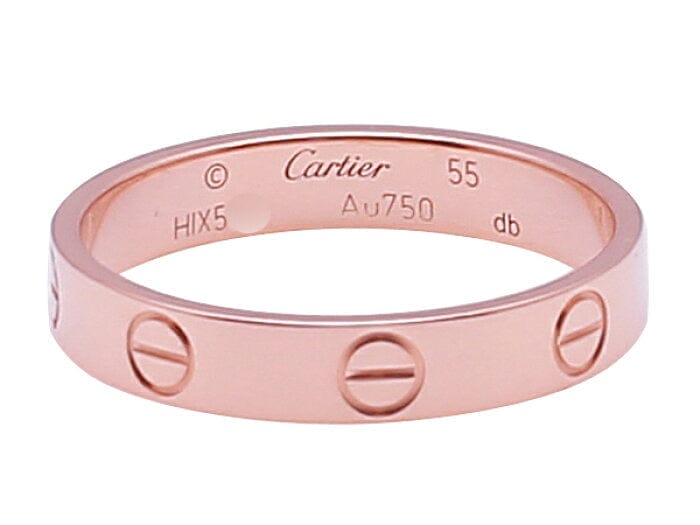 Cartier Mini/ Wedding Love Ring 18KT Rose Gold #55/ 7