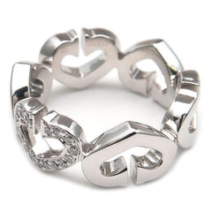 Cartier C Heart Diamond 18KT Gold Ring