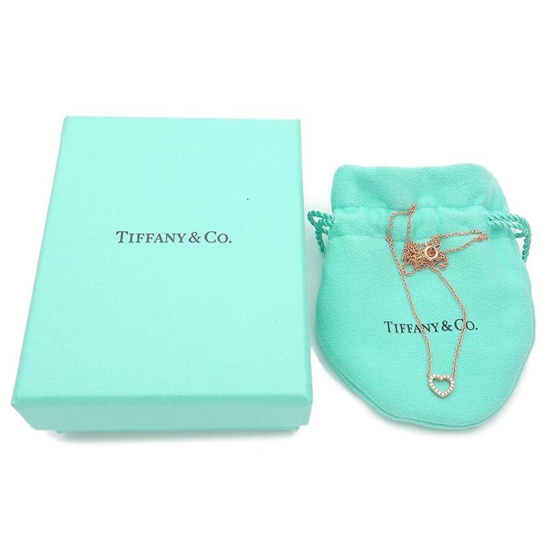 Authenticated Tiffany & Co. Metro Gild & Diamond Heart Necklace